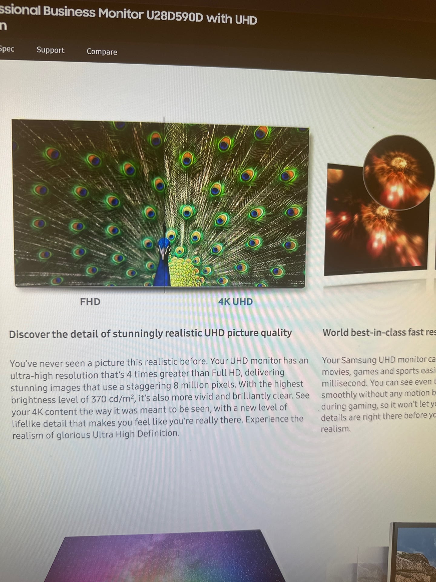 28 inch UHD/4k Samsung Monitor - Image 8