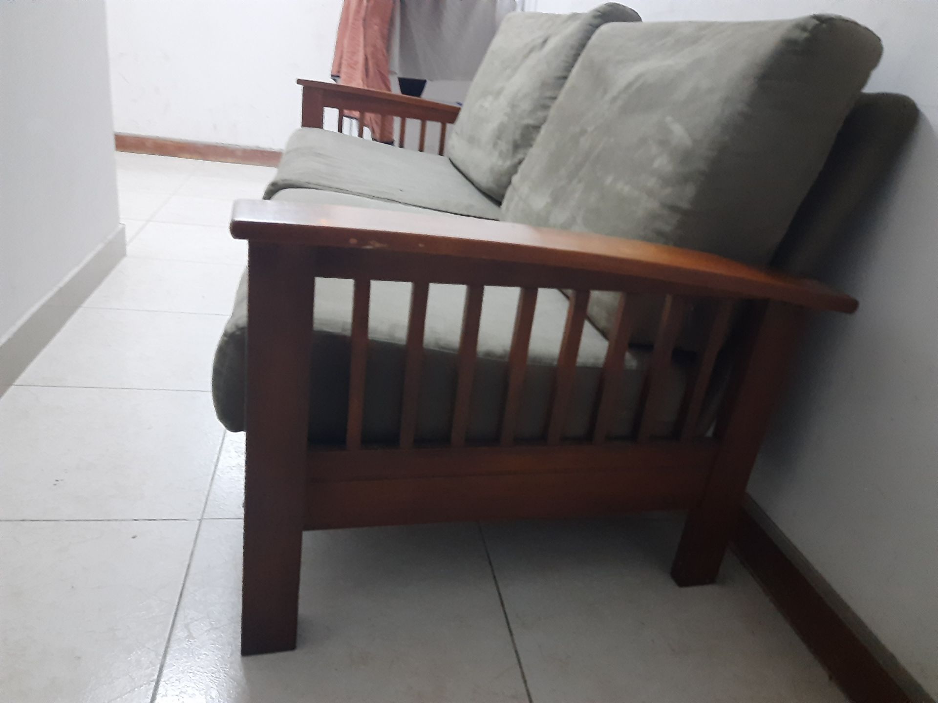 Sofa 3 seater wooden home center  - Image 4