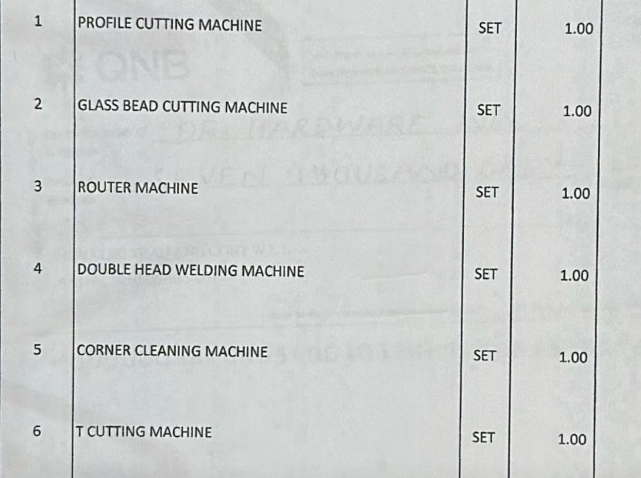 Used UPVC machinery for sale - Image 2