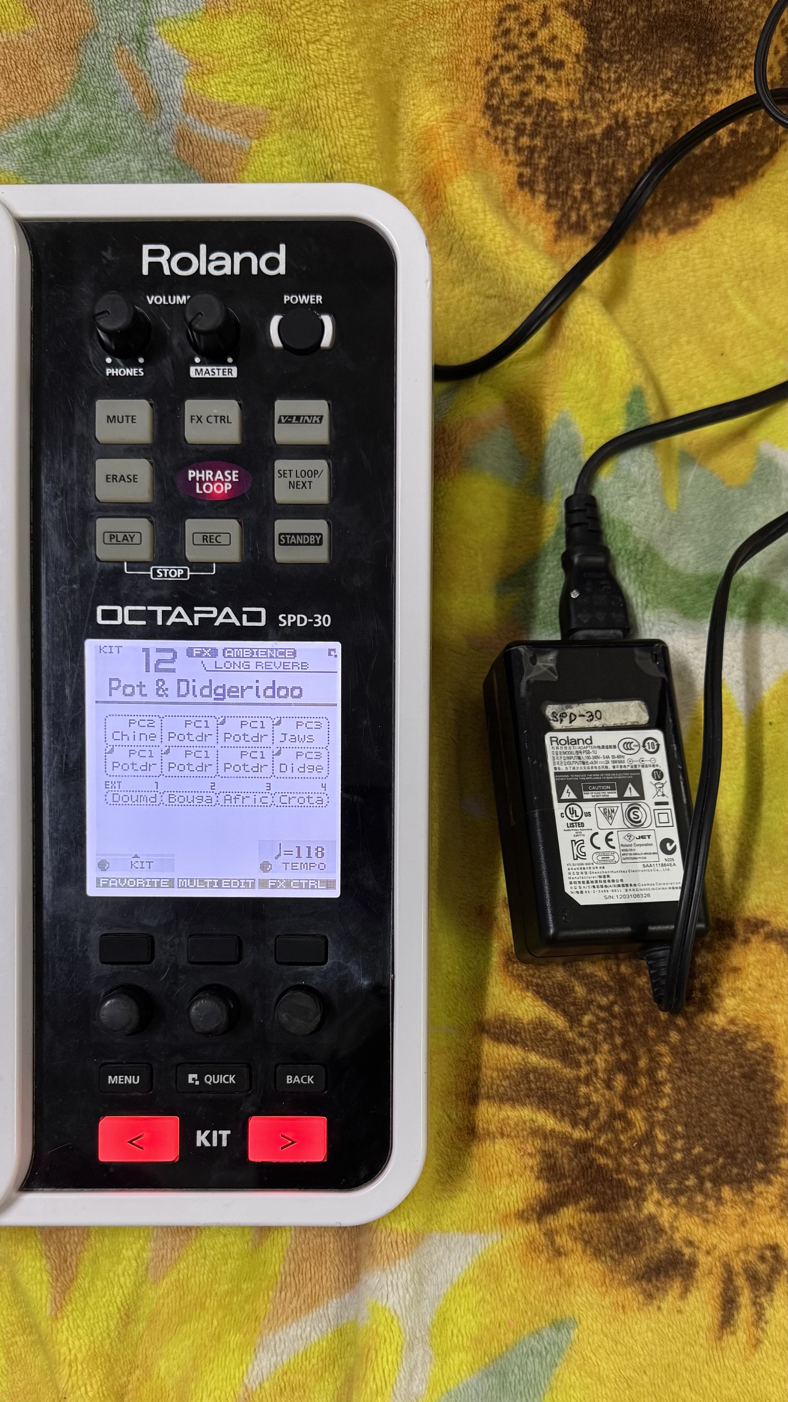 Roland SPD-30 Octapad (v2.04) + Stand + KD-7 Kick - Image 5