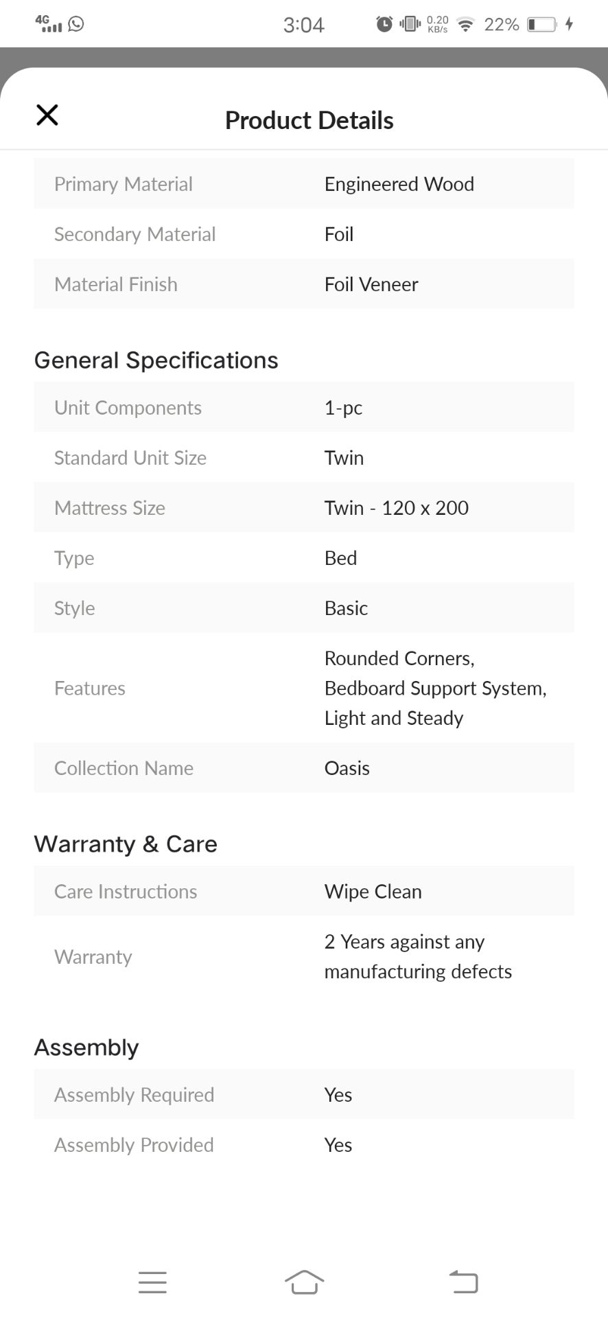 Twin Bed With Mattress for sale good condition - Image 10