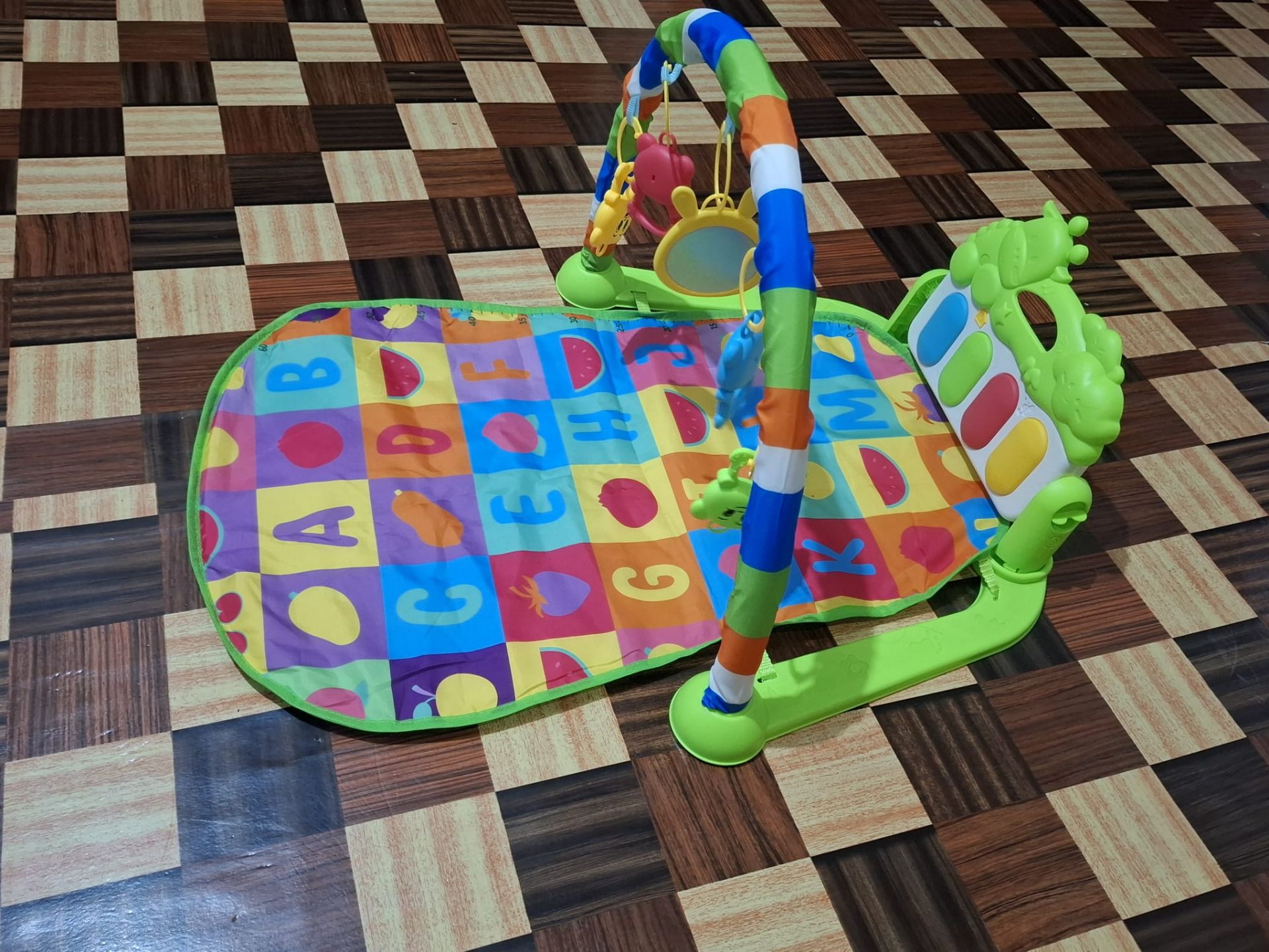 New Baby Activity Play Gym Mat with Hanging Toys – Colorful Learning Mat - Image 6