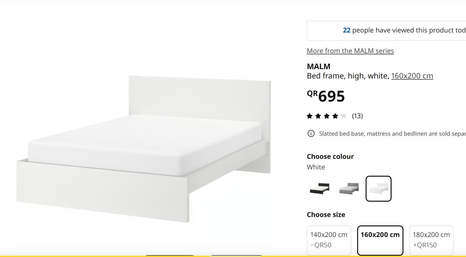 IKEA Bed and Mattress - Image 1