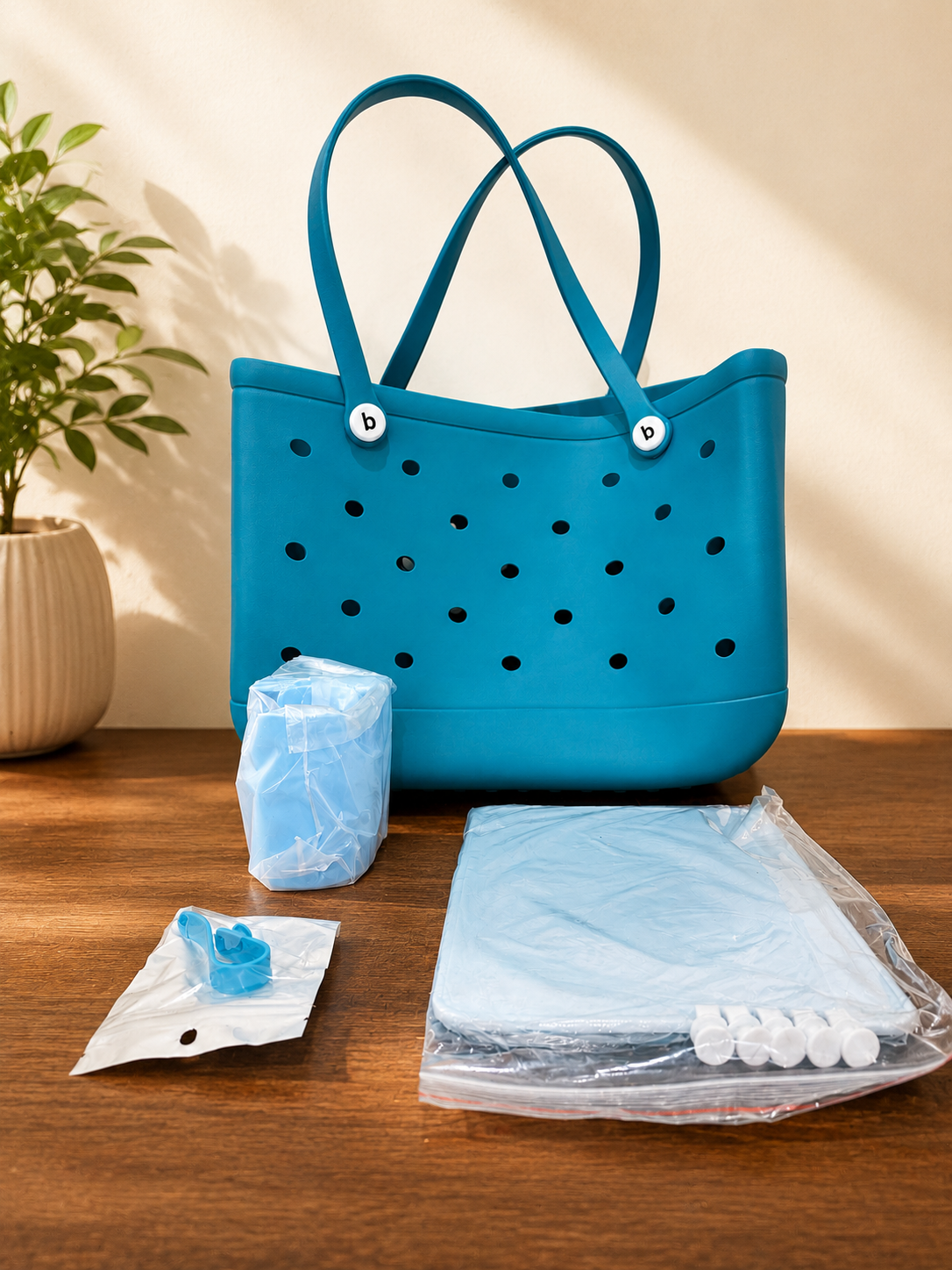 New Bogg Style EVA Tote Beach Bag with accessories - Image 6