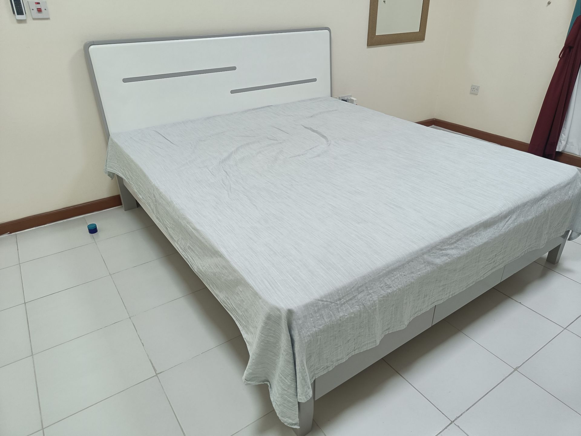 King size bed along with mattress  - Image 2
