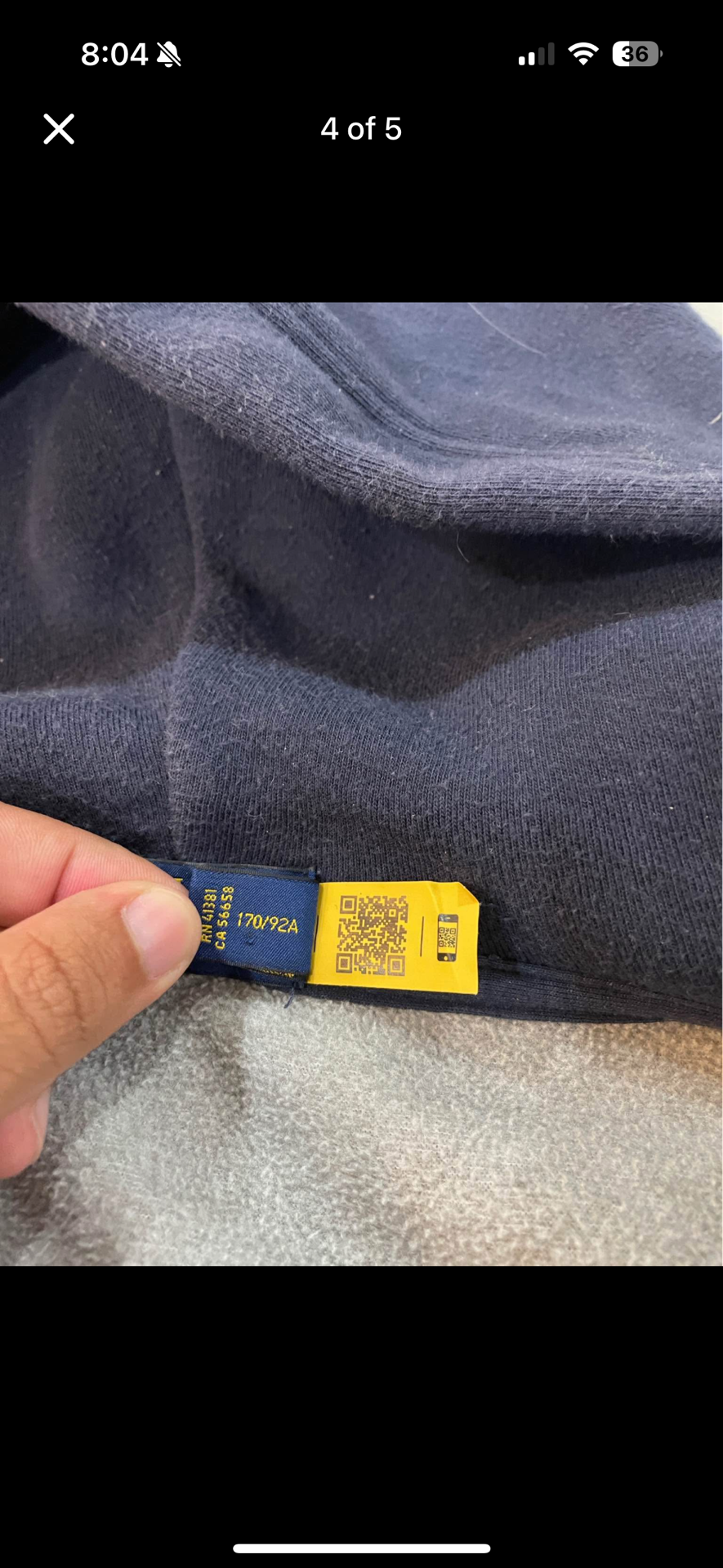 Ralph Lauren double knit full zip up hoodie  - Image 4