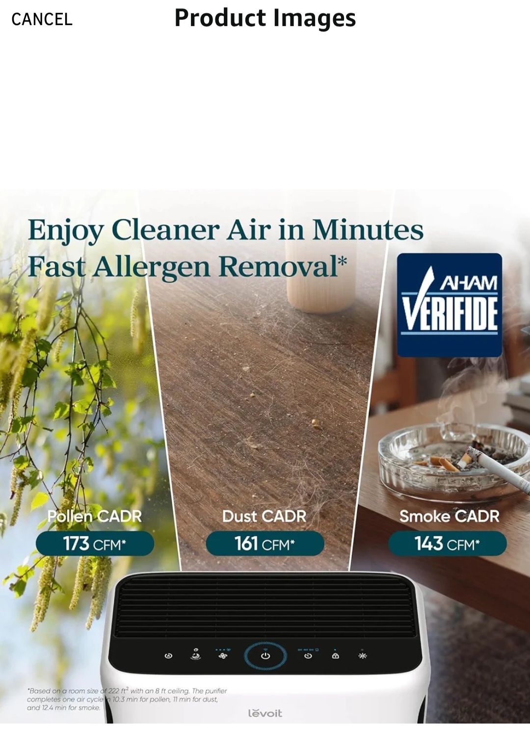 Levoit Vital 100s air purifier + extra new filter  - Image 6