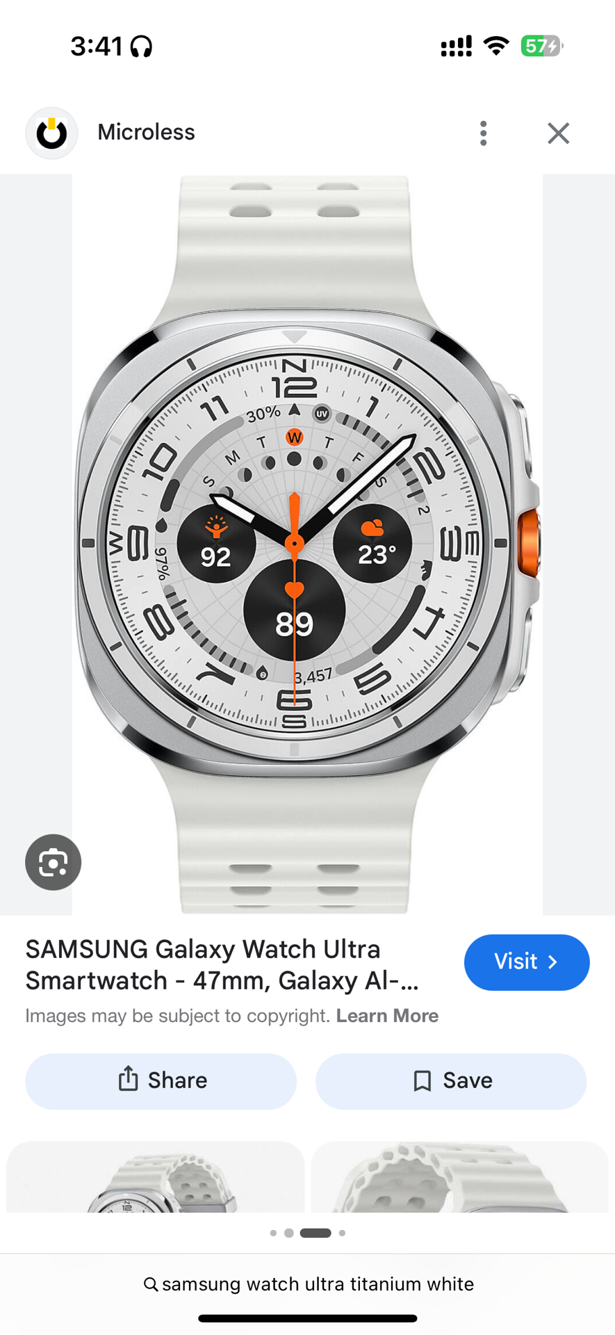 Samsung Watch Ultra 1 Titanium White For sale - Image 2
