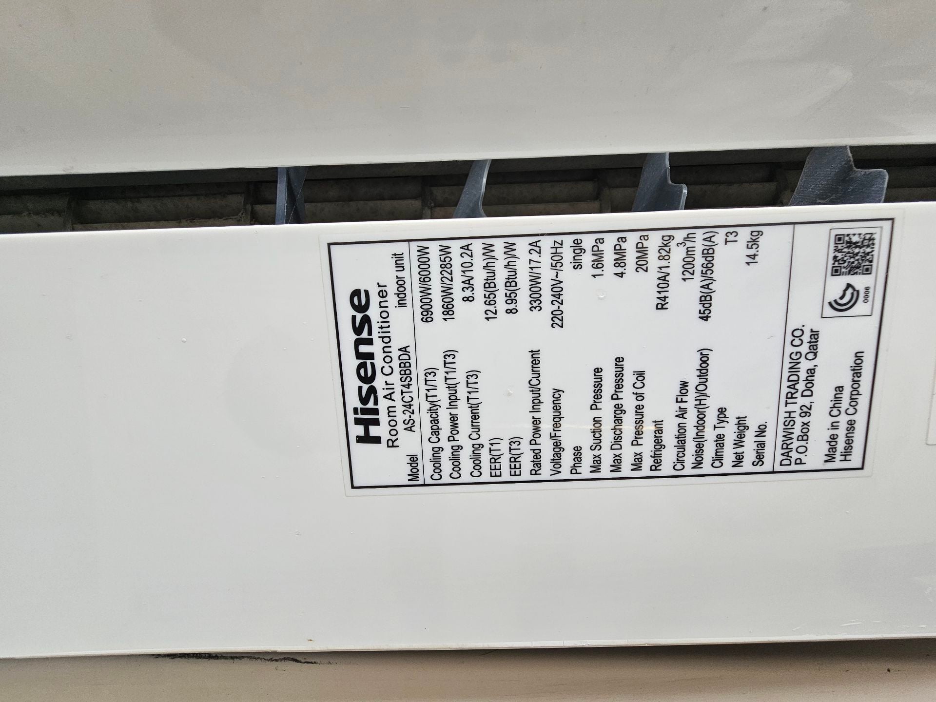 Hisense 2 Ton Split AC – 23,543 BTU – Excellent Condition - Image 4