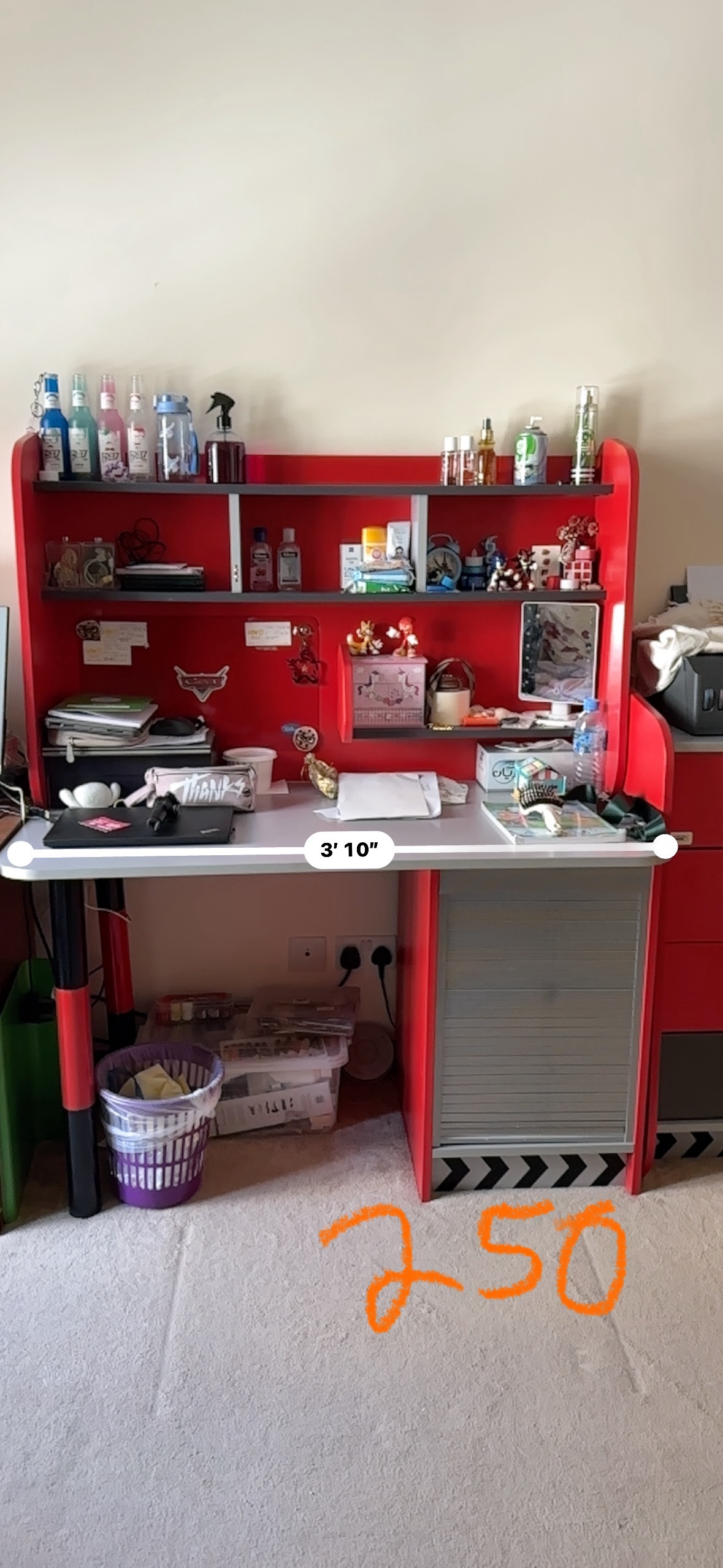 Cupboards book shelves crockery unit study table chair - Image 7