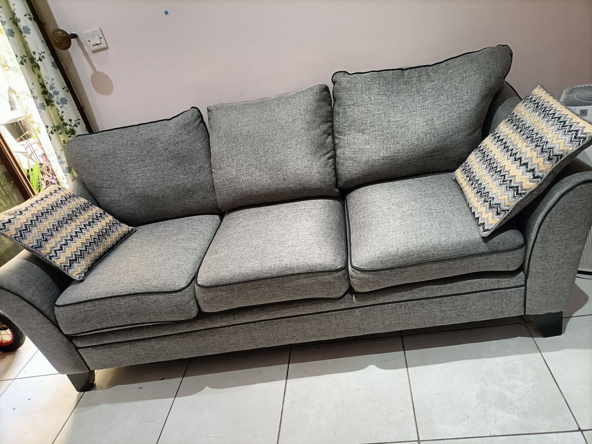 Pan Emirates 3 seater sofa set with 2 side pillows  - Image 2
