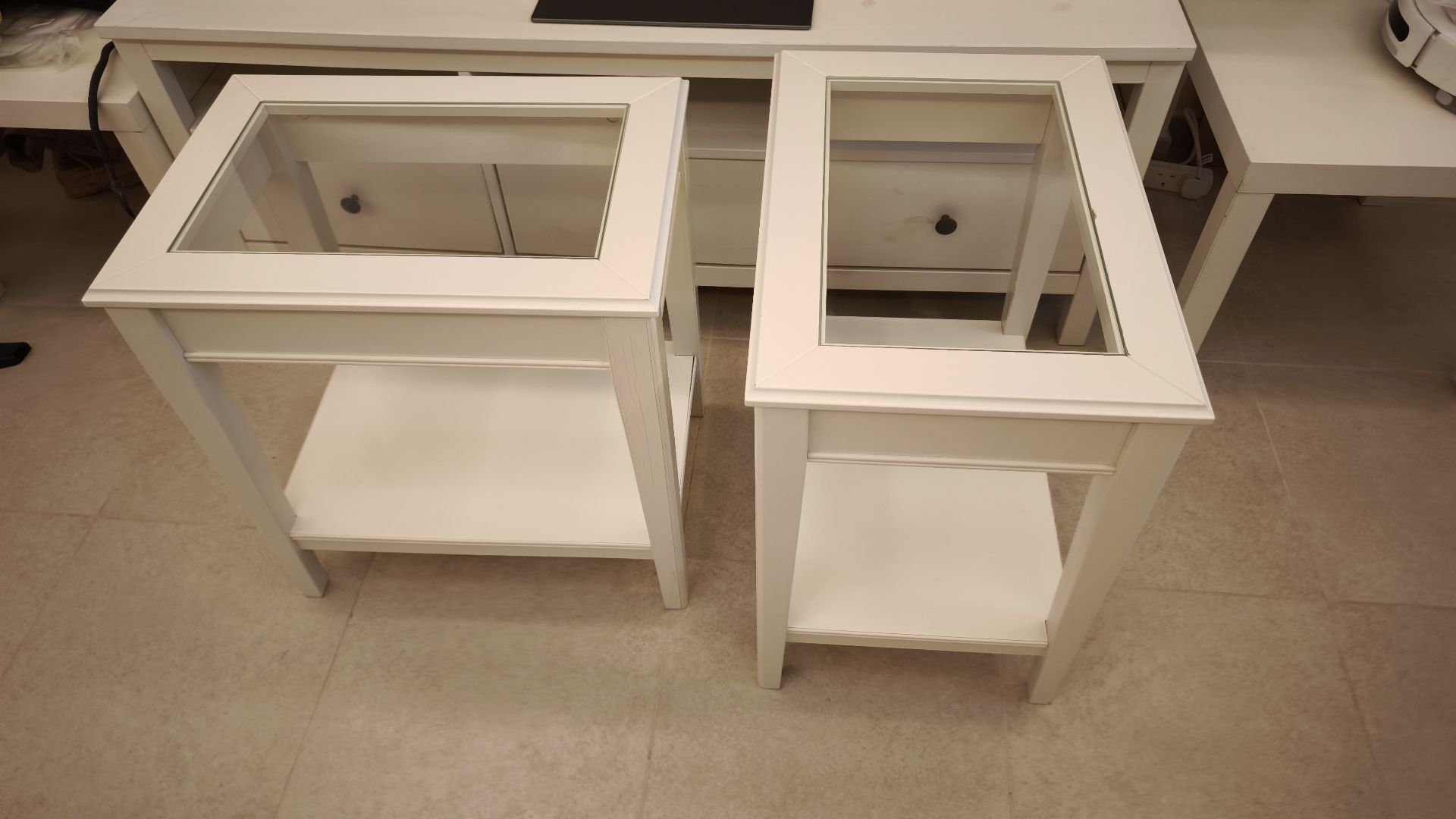 LIATORP
side table, white/glass - Image 1