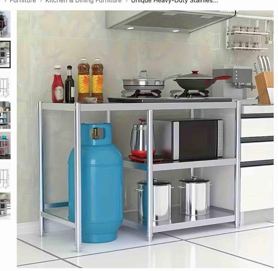 Stainless Steel Frame & Shelves, Utility Racks - Image 3