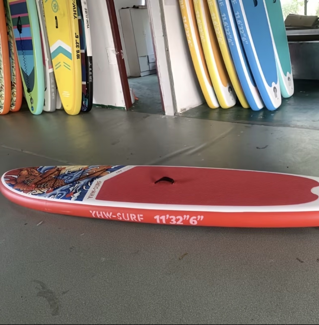 Paddle Board with SUP Accessories and Air Pump, Backpack, Foot Straps, - Image 7