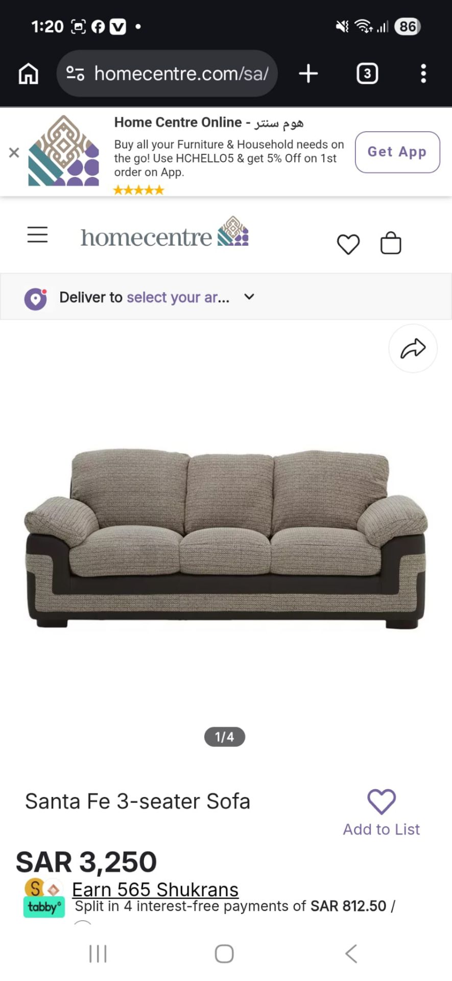 Home centre sofa set - Image 6