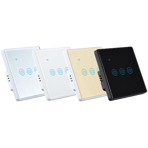Secuview Three Gang Brushed Panel Smart Switch With Plastic Border - Image 6