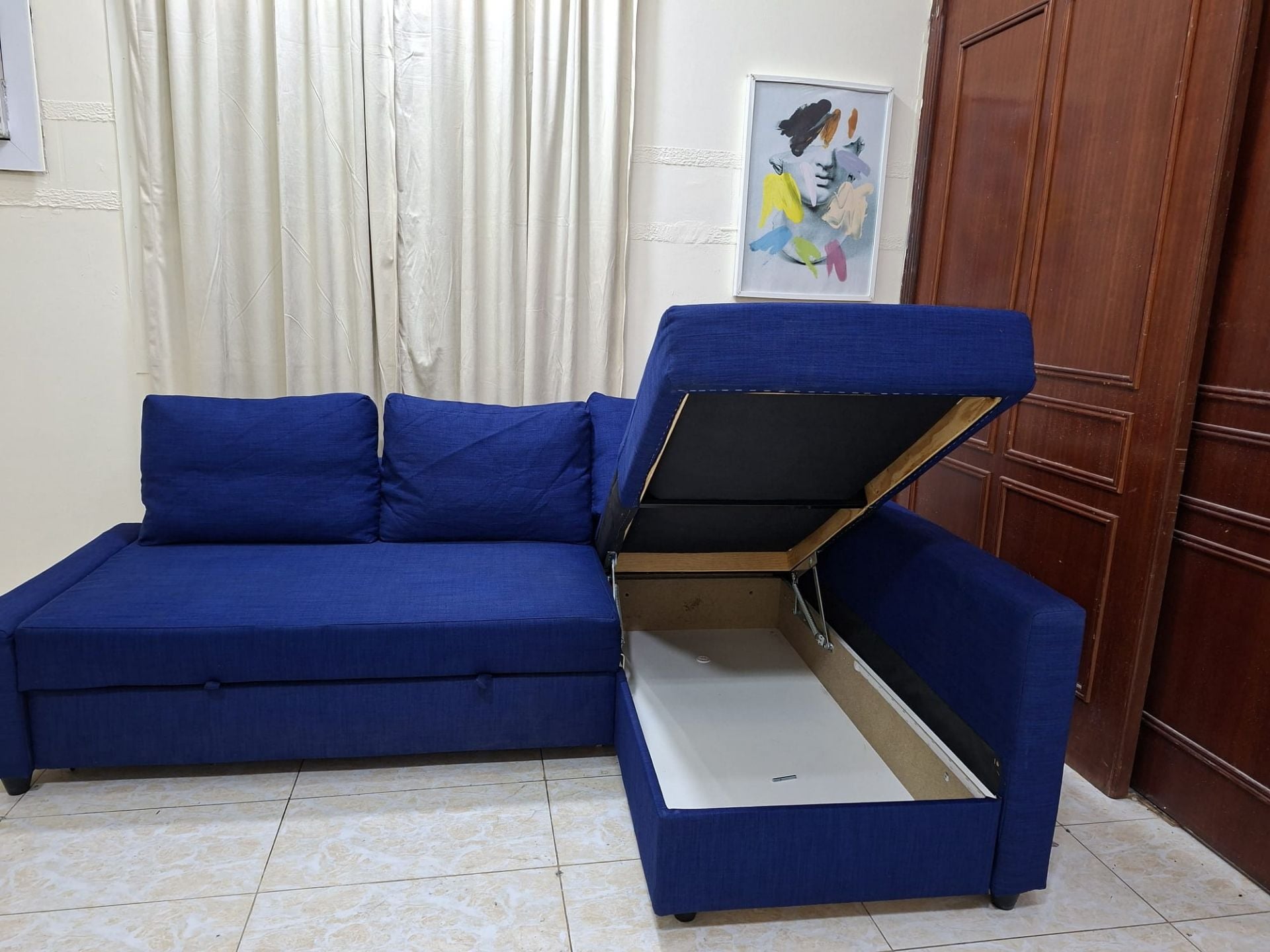 Ikea, L ship Sofa come bed storeg FOR selling like new conditions  - Image 2