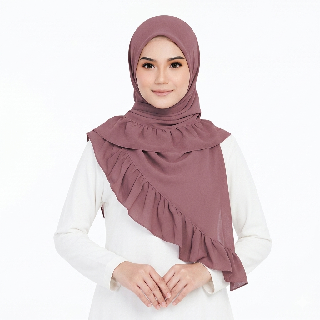 INSTANT RUFFLE CHIFFON HIJAB - Image 8