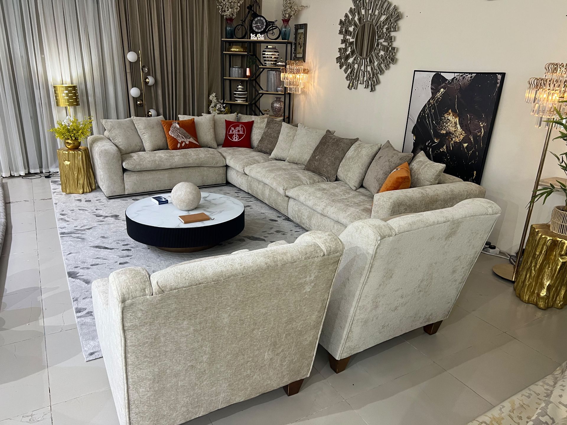 100% BREND NEW HOME CENTER U SHAPE SOFA FOR SELL CALL OR WHAT'S APP > 71532454 - Image 2