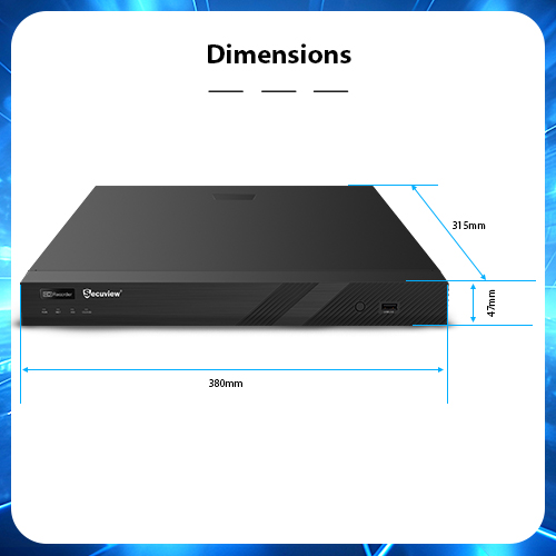 Secuview 16CH 4K Hybrid NVR (Built-in PoE) - Image 9