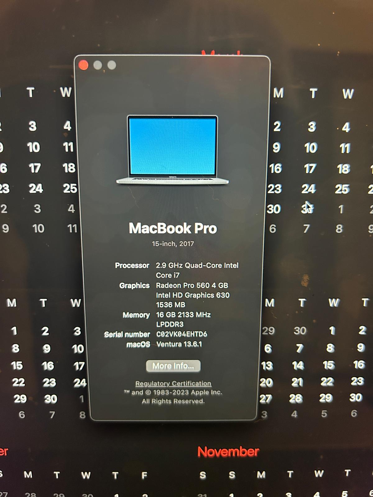 MacBook Pro 15" (2017) – i7 / 16GB RAM / 4GB Graphics – Powerful Spec! - Image 3