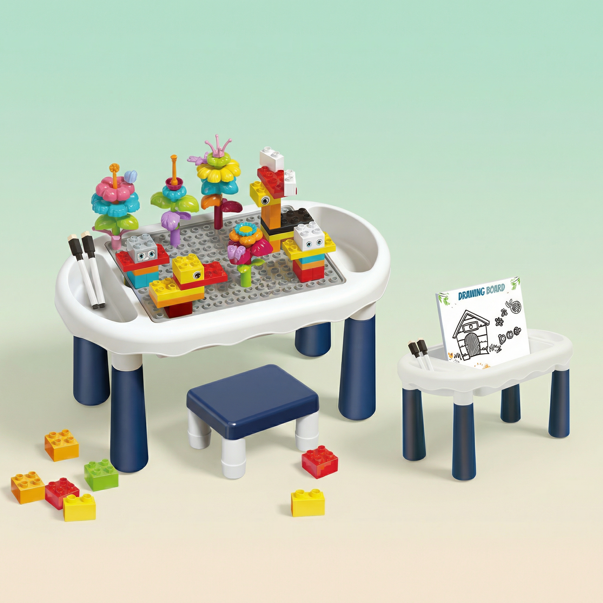 Kids Building Block Activity Table 6in1 - Image 2