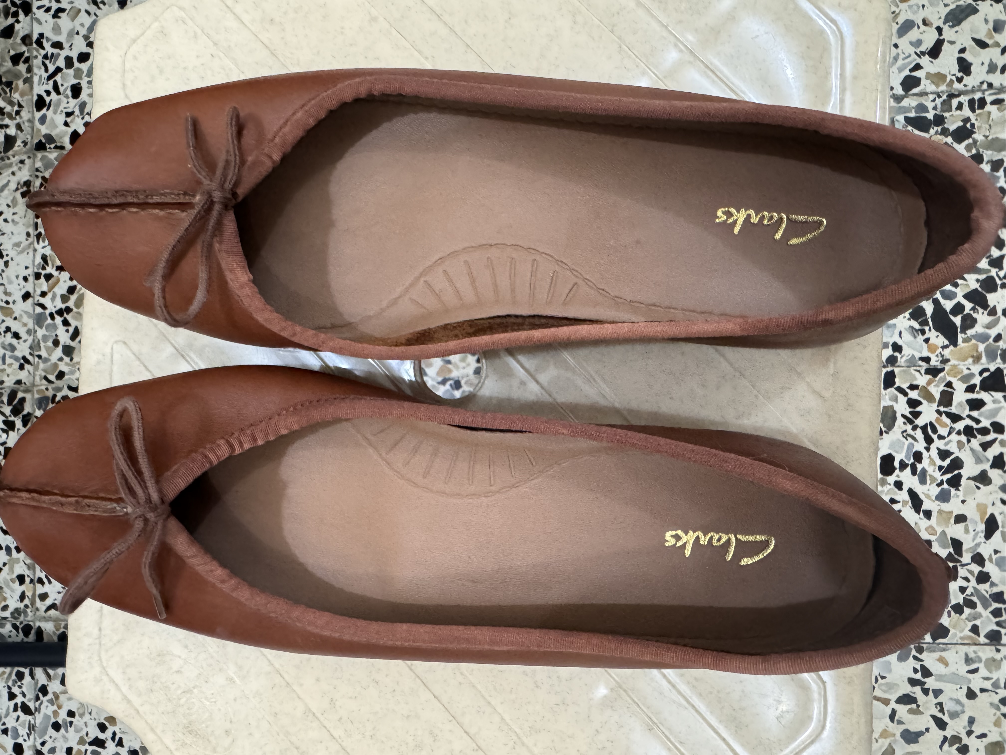 Clark ballerina shoes - brown color - Image 1