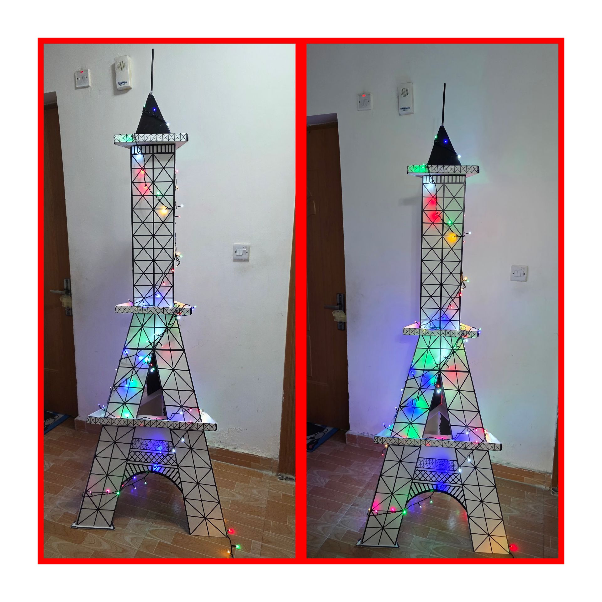 3D Backdrop Eiffel tower decor 6ft. Used for show piece orChristmas decorations  - Image 4