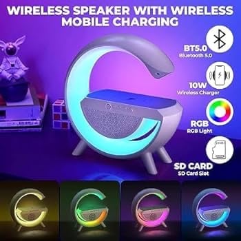 LED Wireless Charging Bluetooth Speaker For Sale 🌟 - Image 2