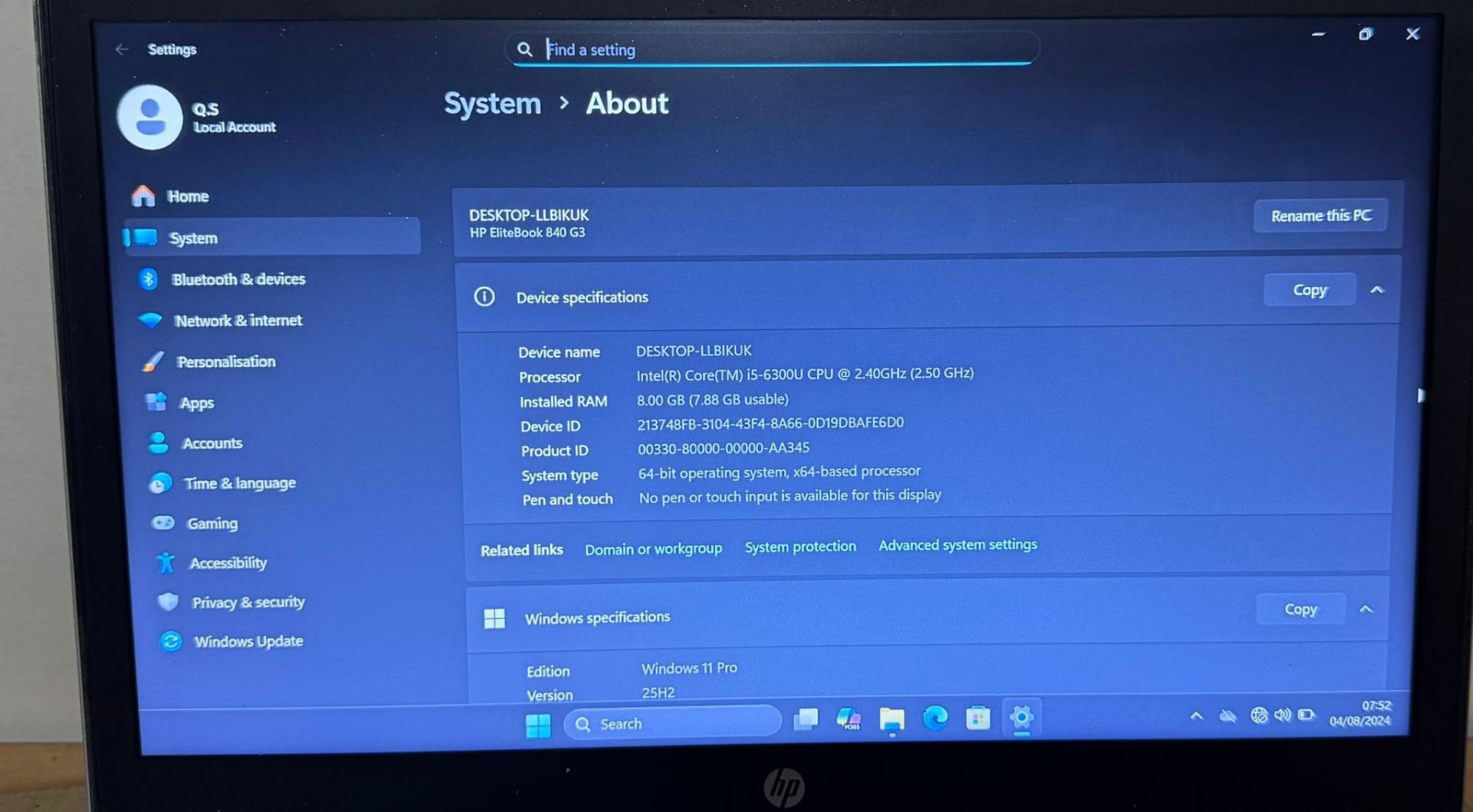 Hp 
Elitebook 840g3 
Ram 8 gb
Ssd 256 gb 
Core i5 
14 inch 
 - Image 3
