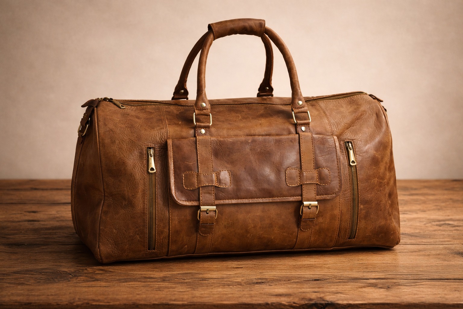 The Voyager Duffle Bag -  Leather - Image 2