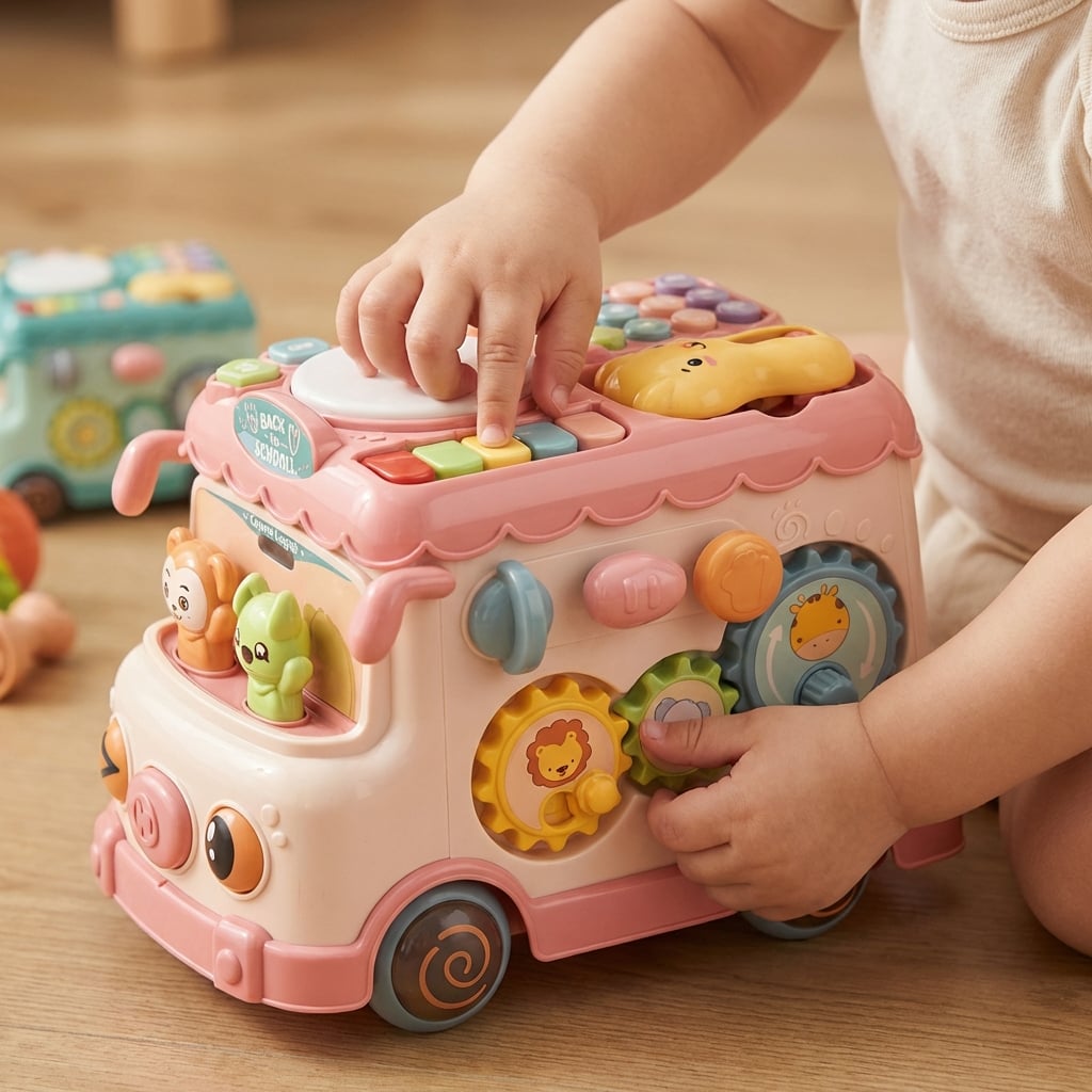 Multifunction School Bus Activity Toy - Image 3