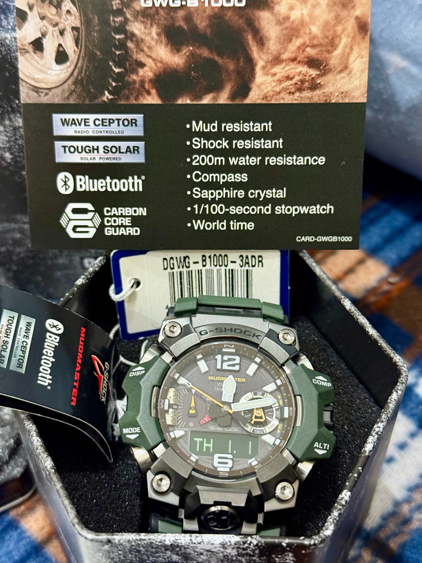 MUDMASTER G-SHOCK GWG-B1000-3A (BRAND NEW) -NOT USED - Image 4