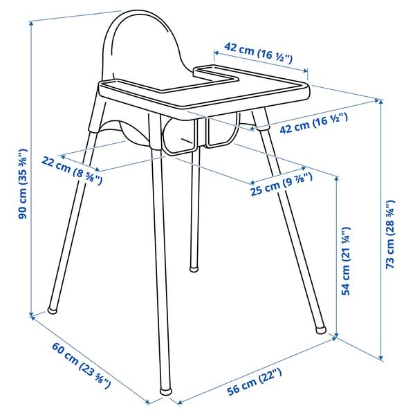 Ikea Baby High chair with Tray - Image 2