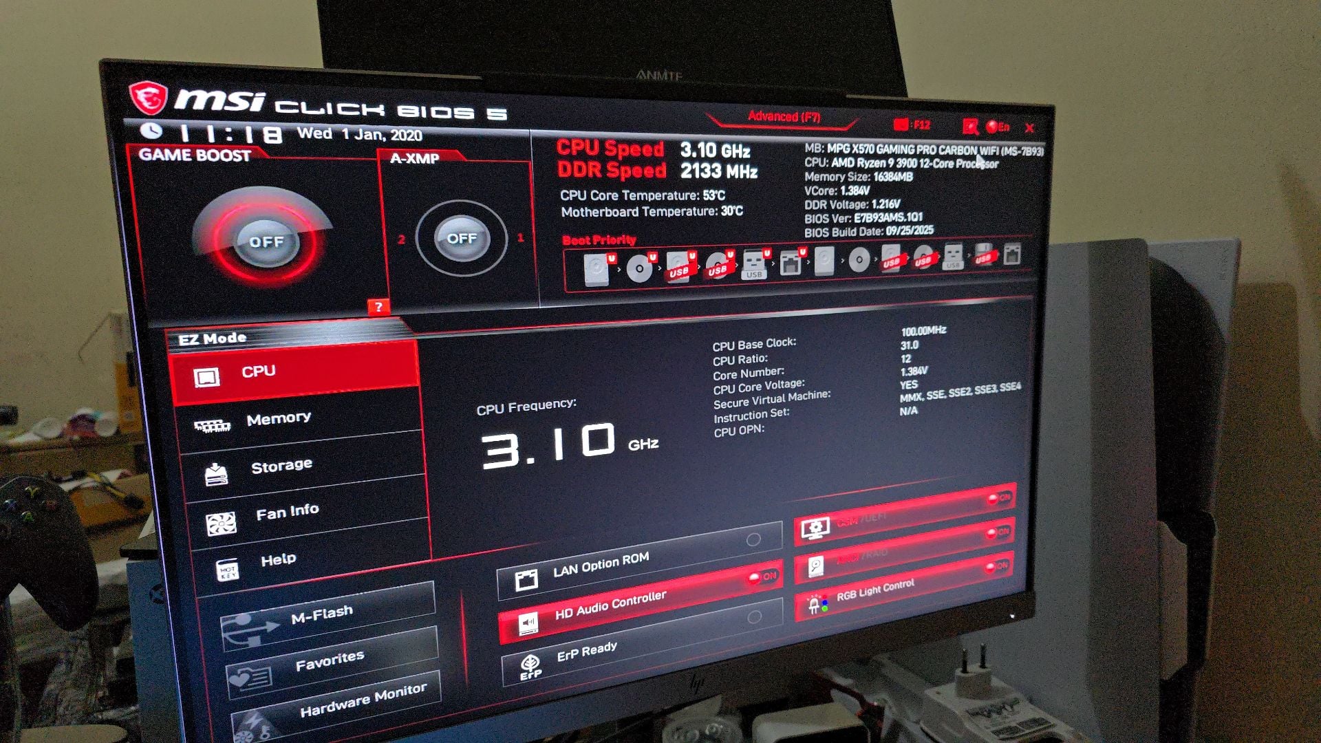 MSI MPG X570 Gaming Pro Carbon Wifi Ryzen 9 12core 24threads 16gb ddr4 - Image 10