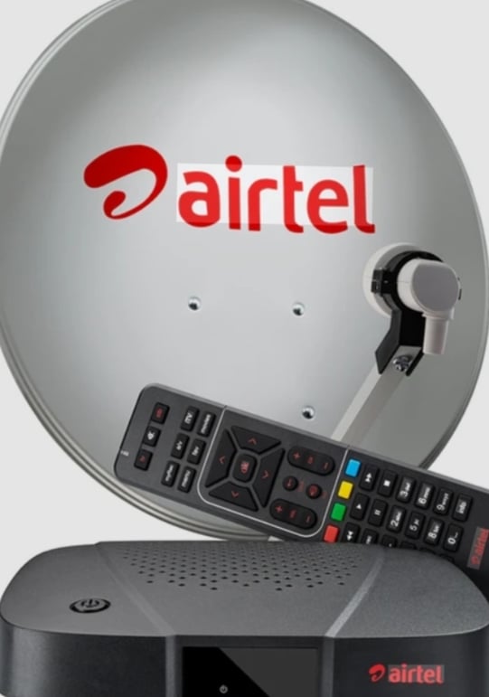Big Dish and Airtel Digital TV HD Set Top Box - Image 1
