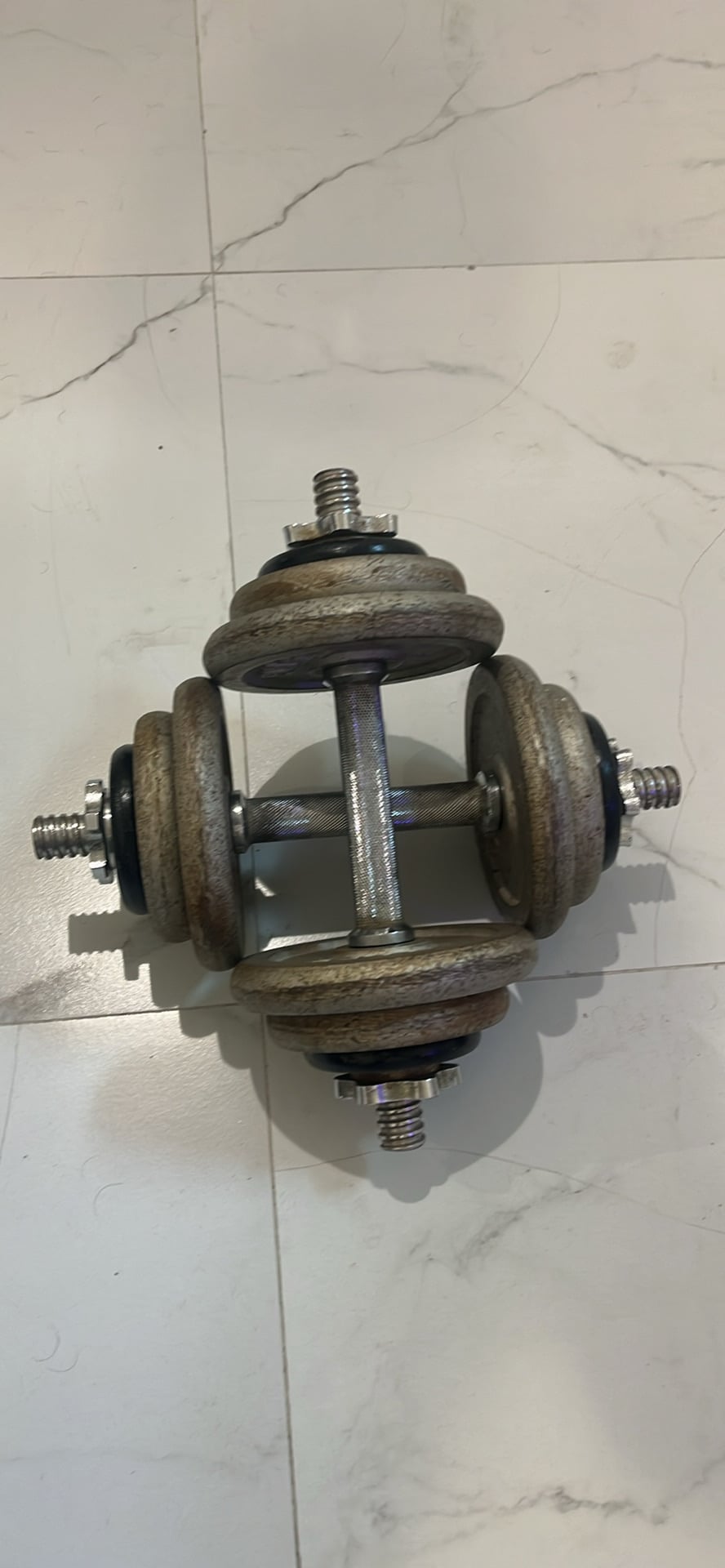 Long bar dumbbell set 20 kg and pulling bar - Image 3