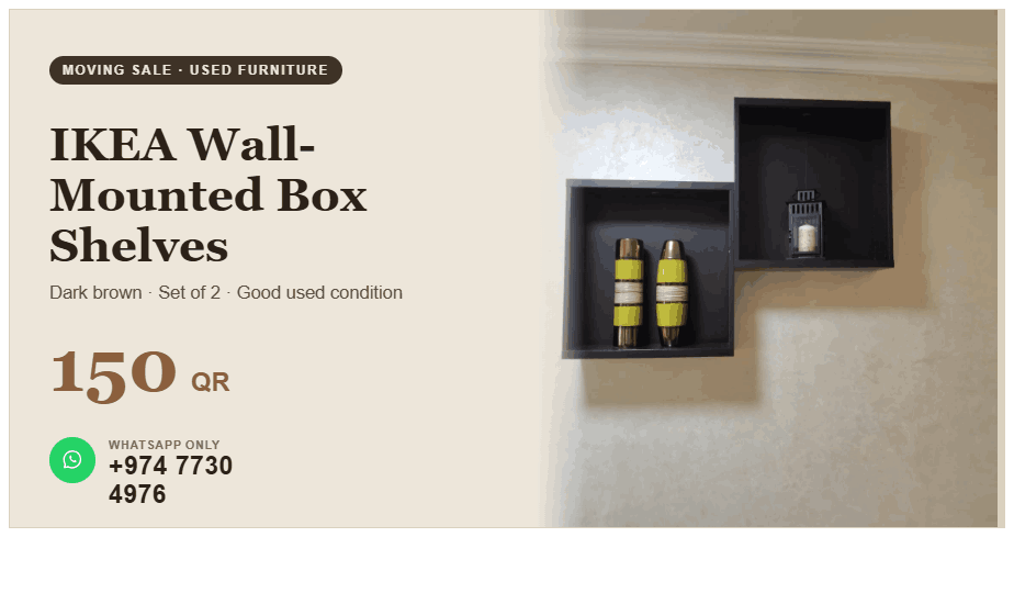 IKEA Wall-Mounted Box Shelves (Set of 2) - Image 2