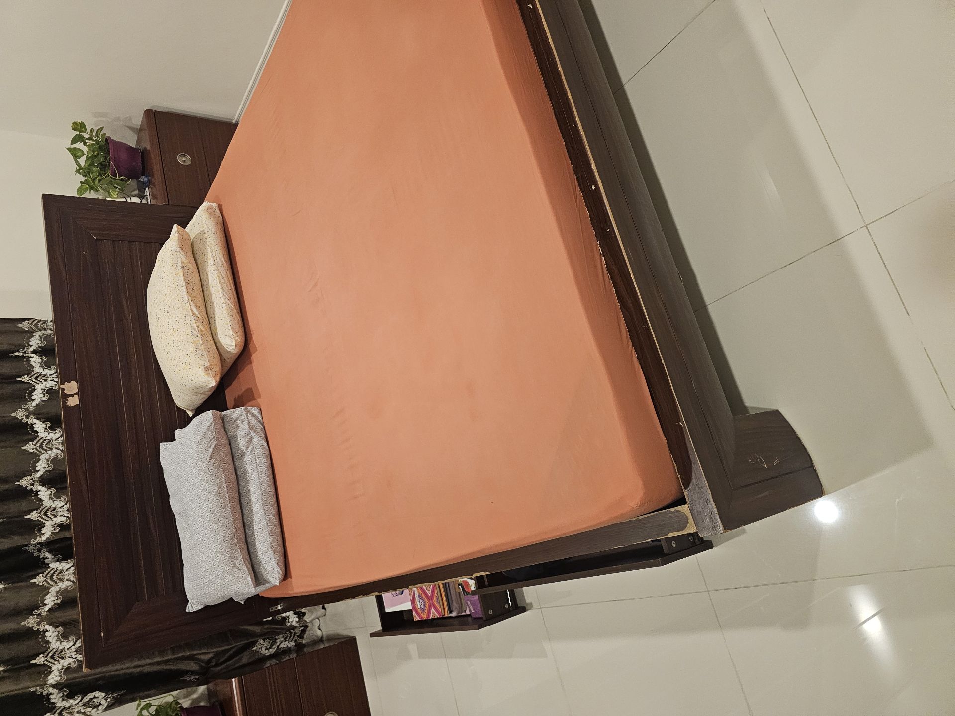 199x200 with mattress and 4 storage cabinets - Image 3