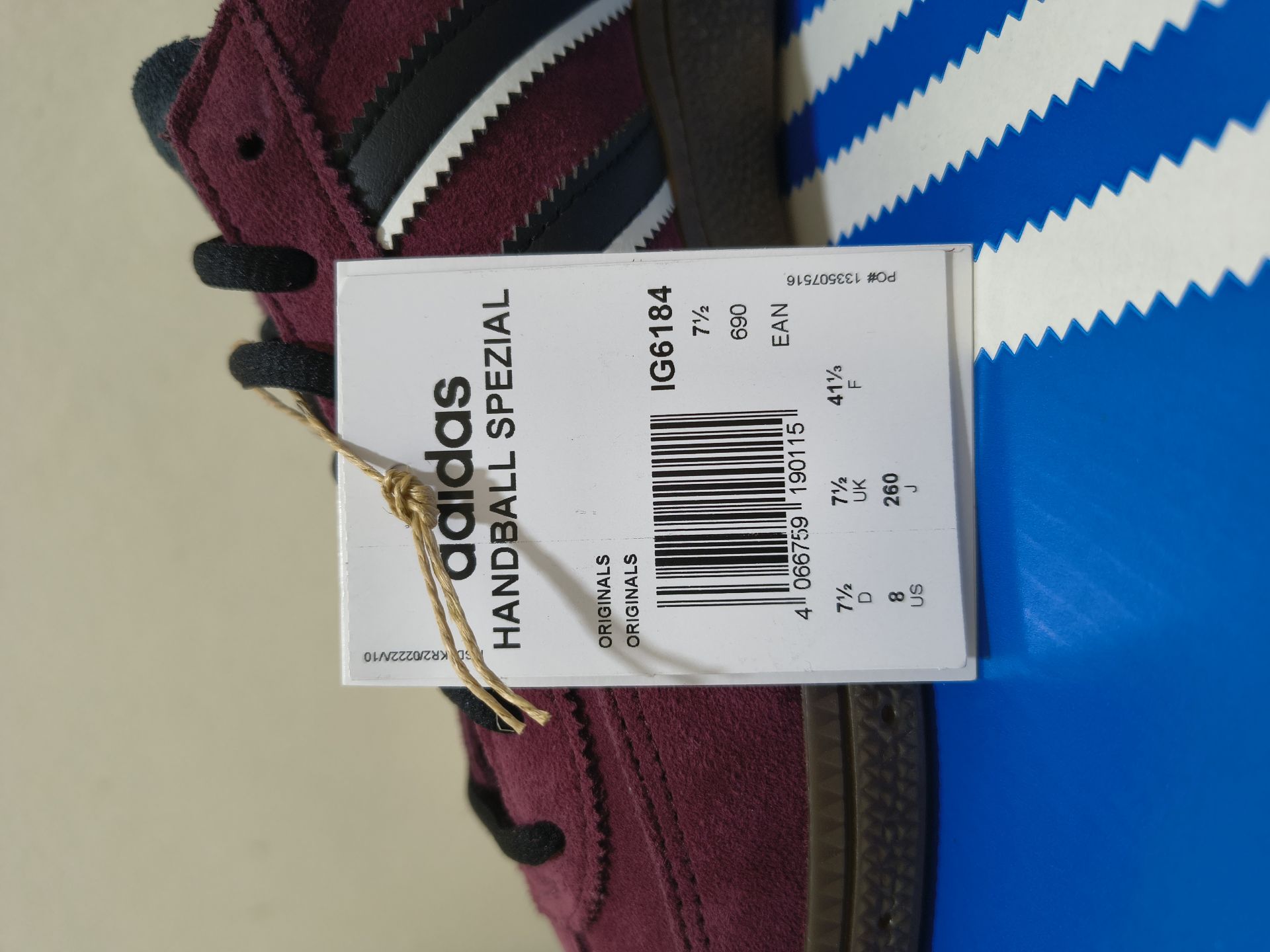 Adidas Handball Spezial Maroon / Black (Brand New, Original & Size 8 US) - Image 2