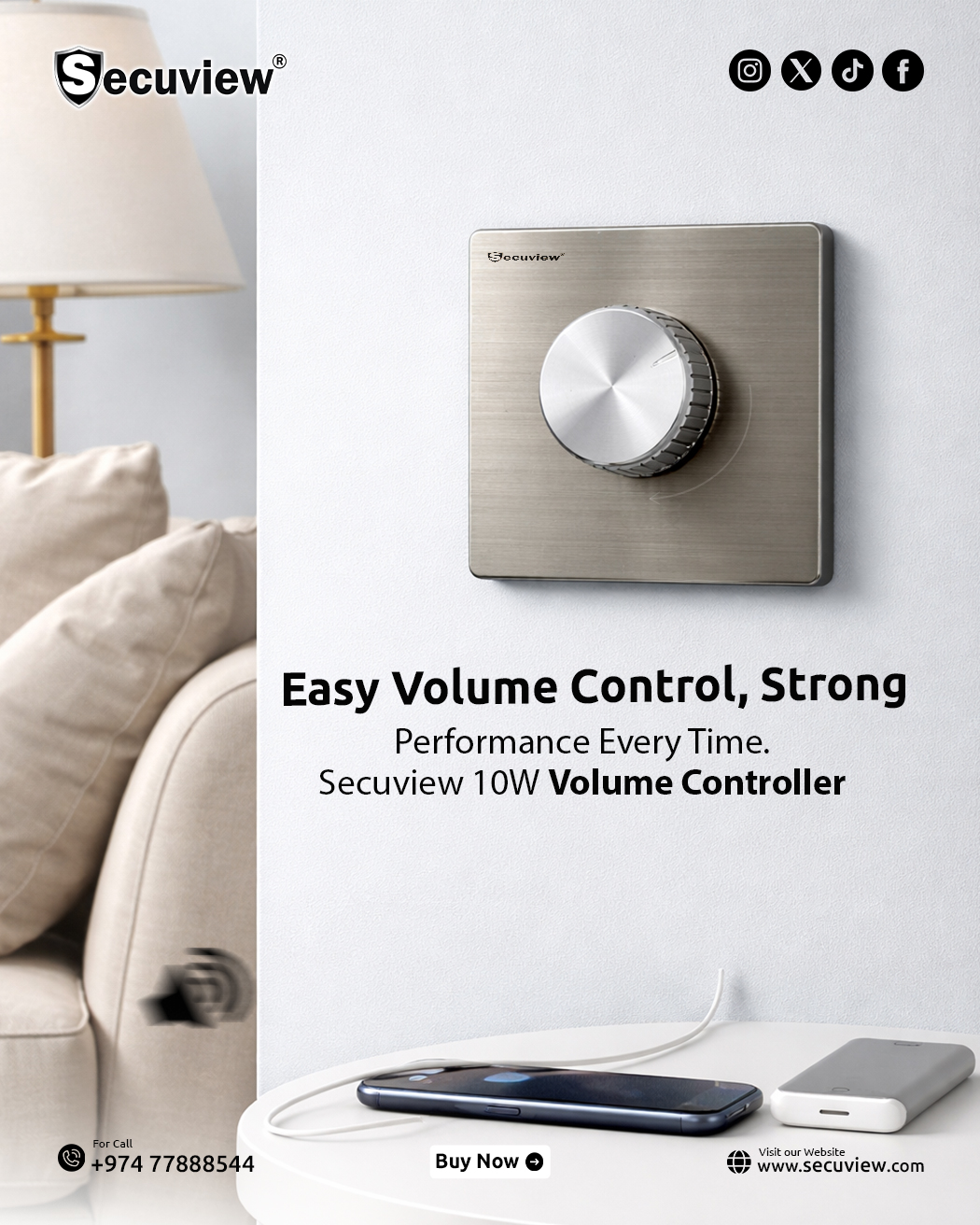 Secuview 10W Volume Controller - Image 1
