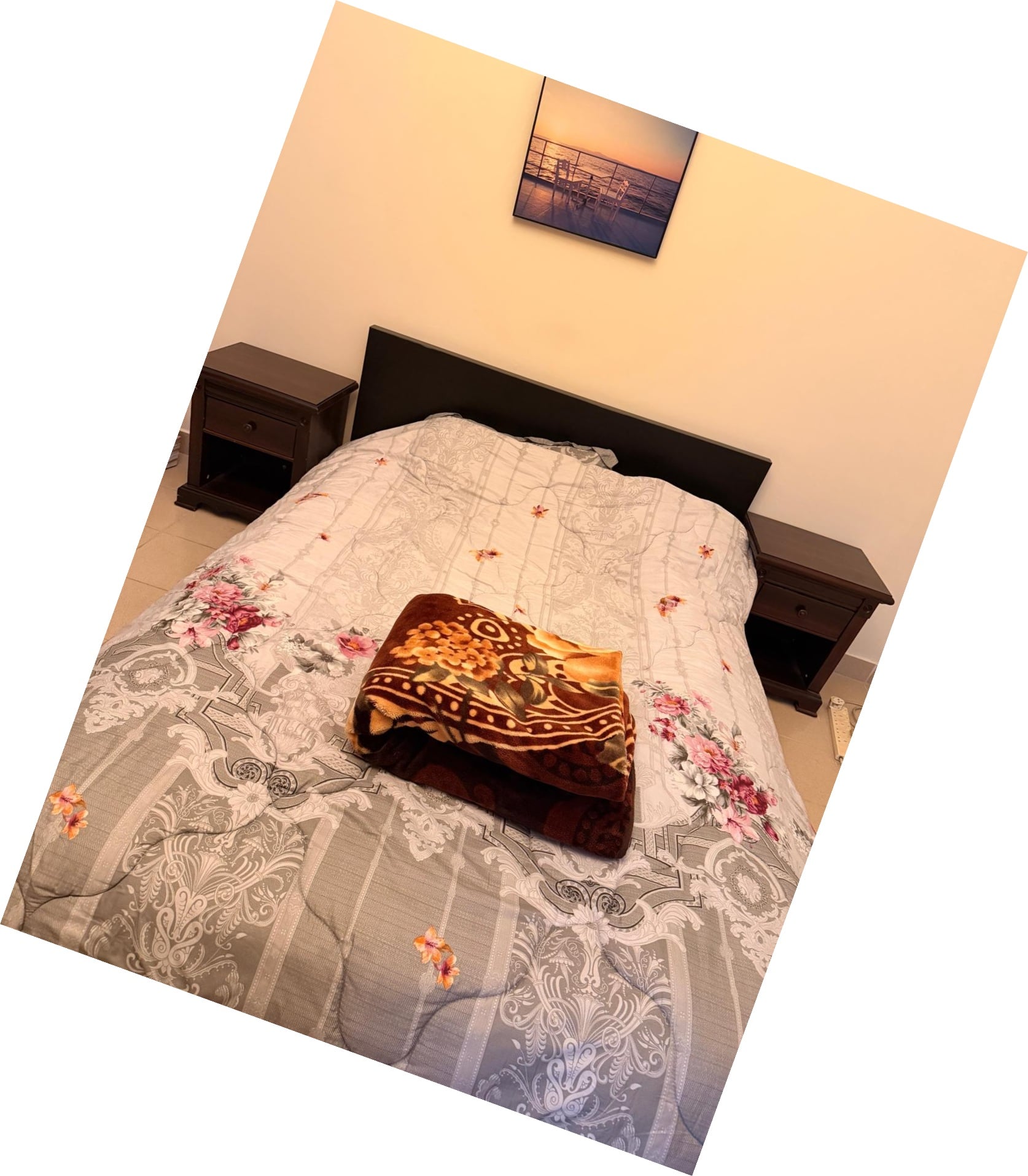 Bed with Mattress & Side Drawer - Image 3