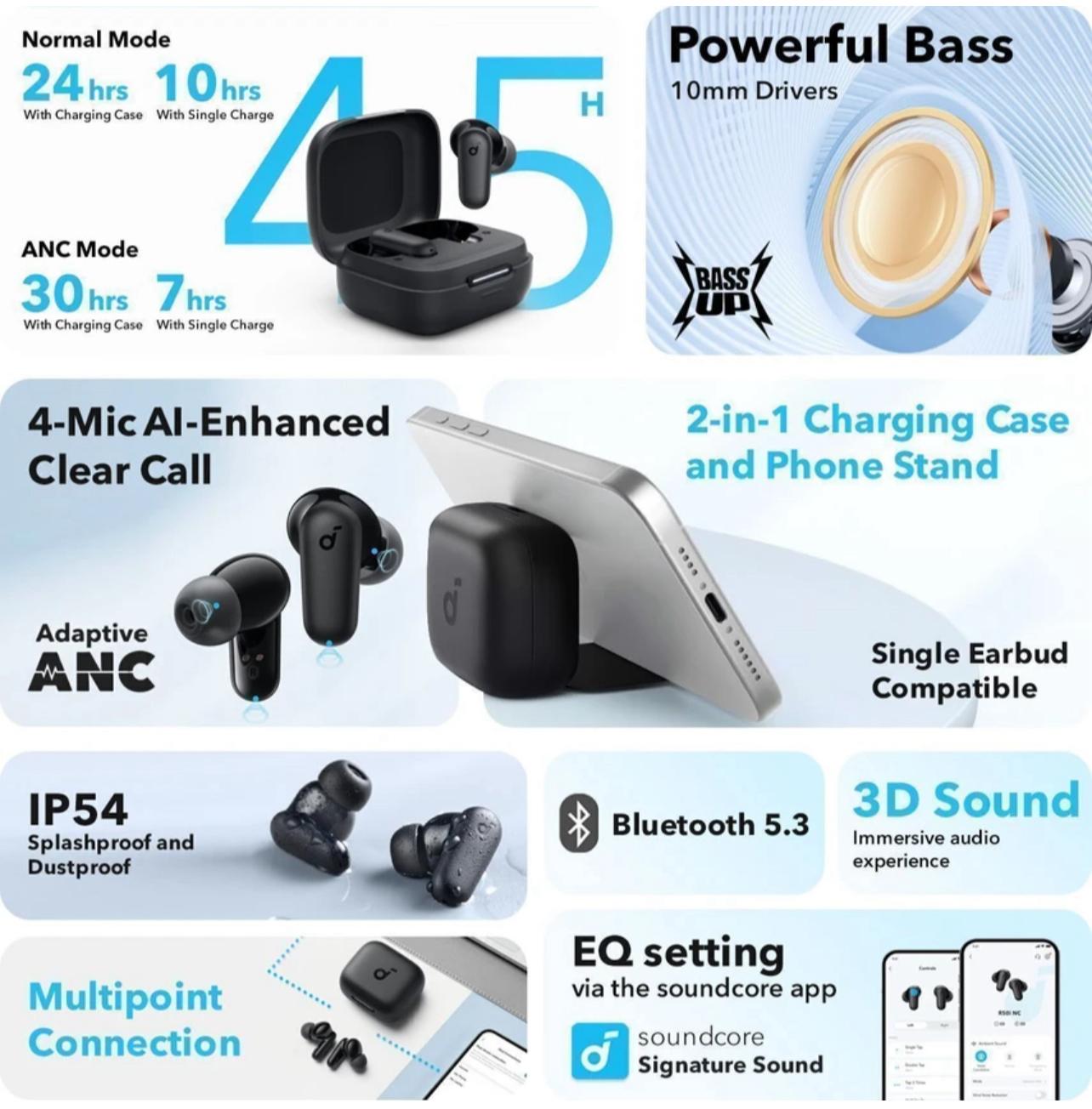 Anker Soundcore R50i NC bluetooth earbuds - Image 8
