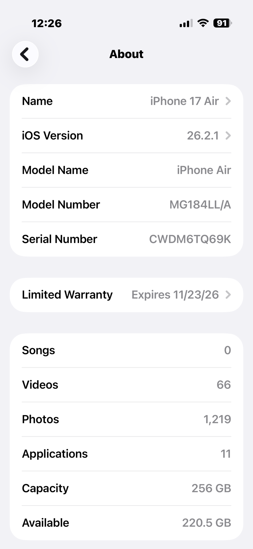 iPhone Air 256GB - Image 5