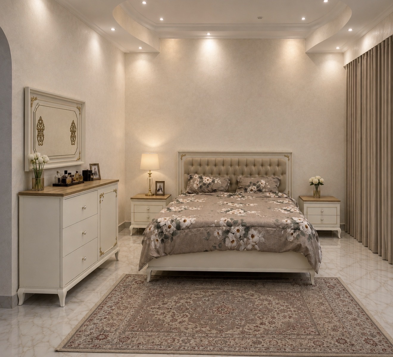 Home center 🔥master bedroom set like new condition for sale if interested call  - Image 2