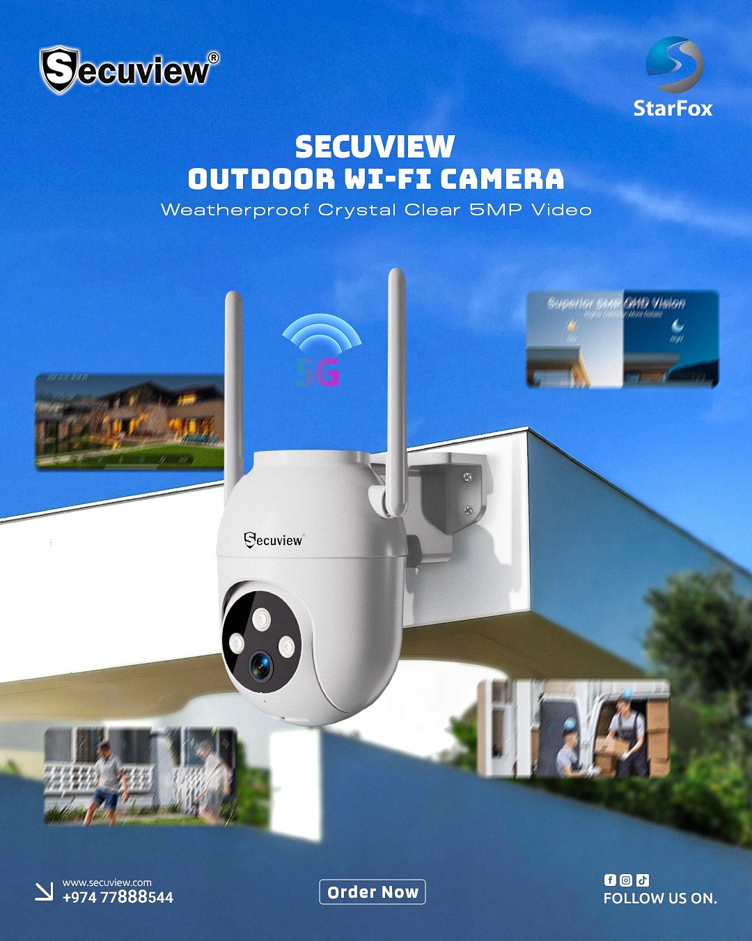 Secuview Weatherproof Outdoor Wi-Fi Security Camera - Image 1