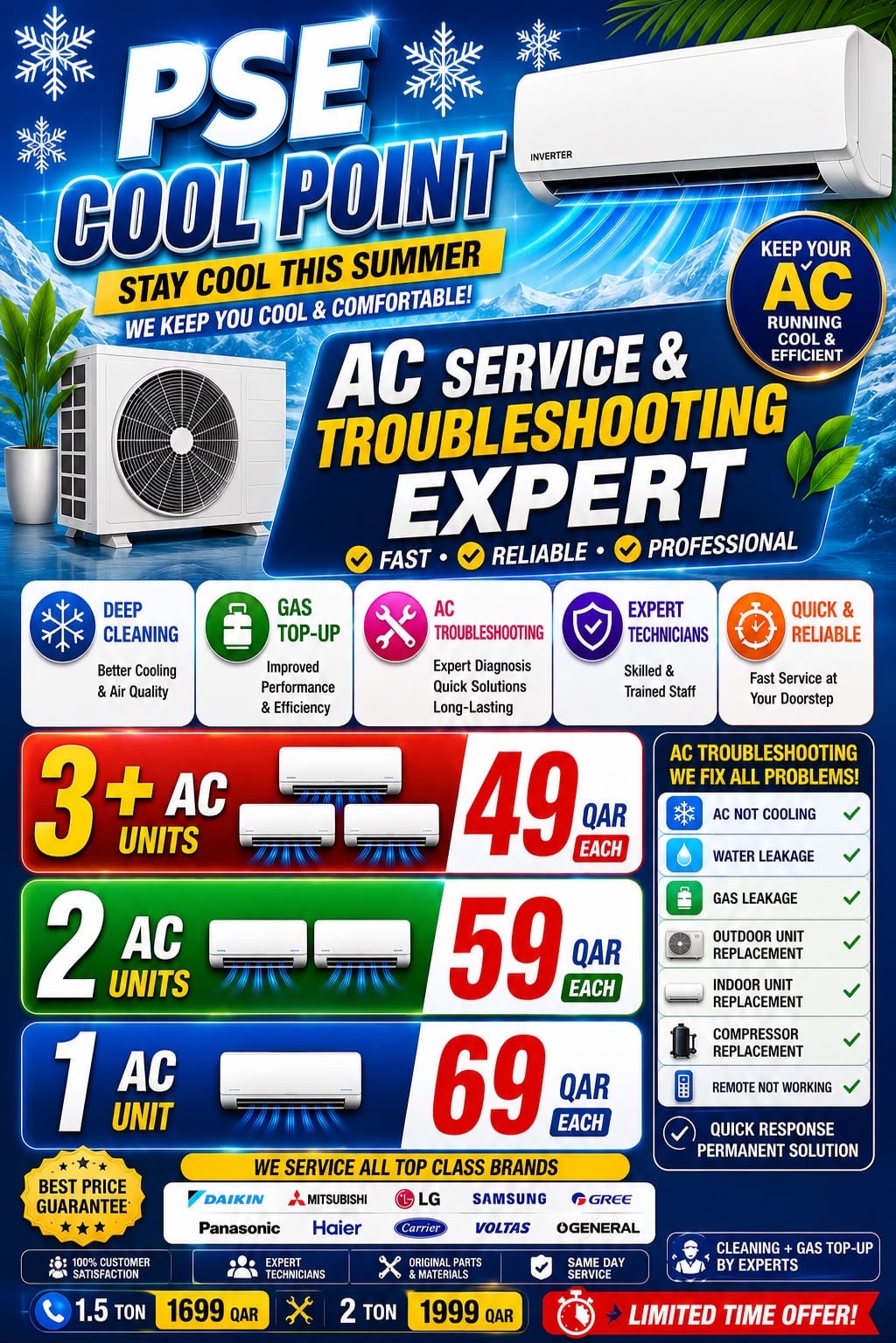 ❄️ SUMMER DEAL! ❄️ AC Service • AC Repair • New AC