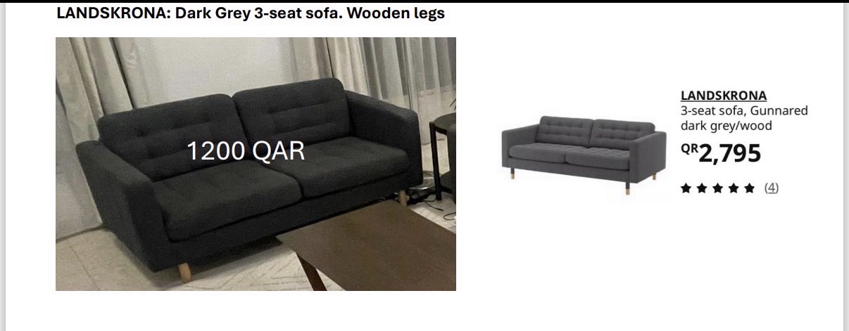 IKEA sofa LANDSKRONA 3 seats  - Image 3