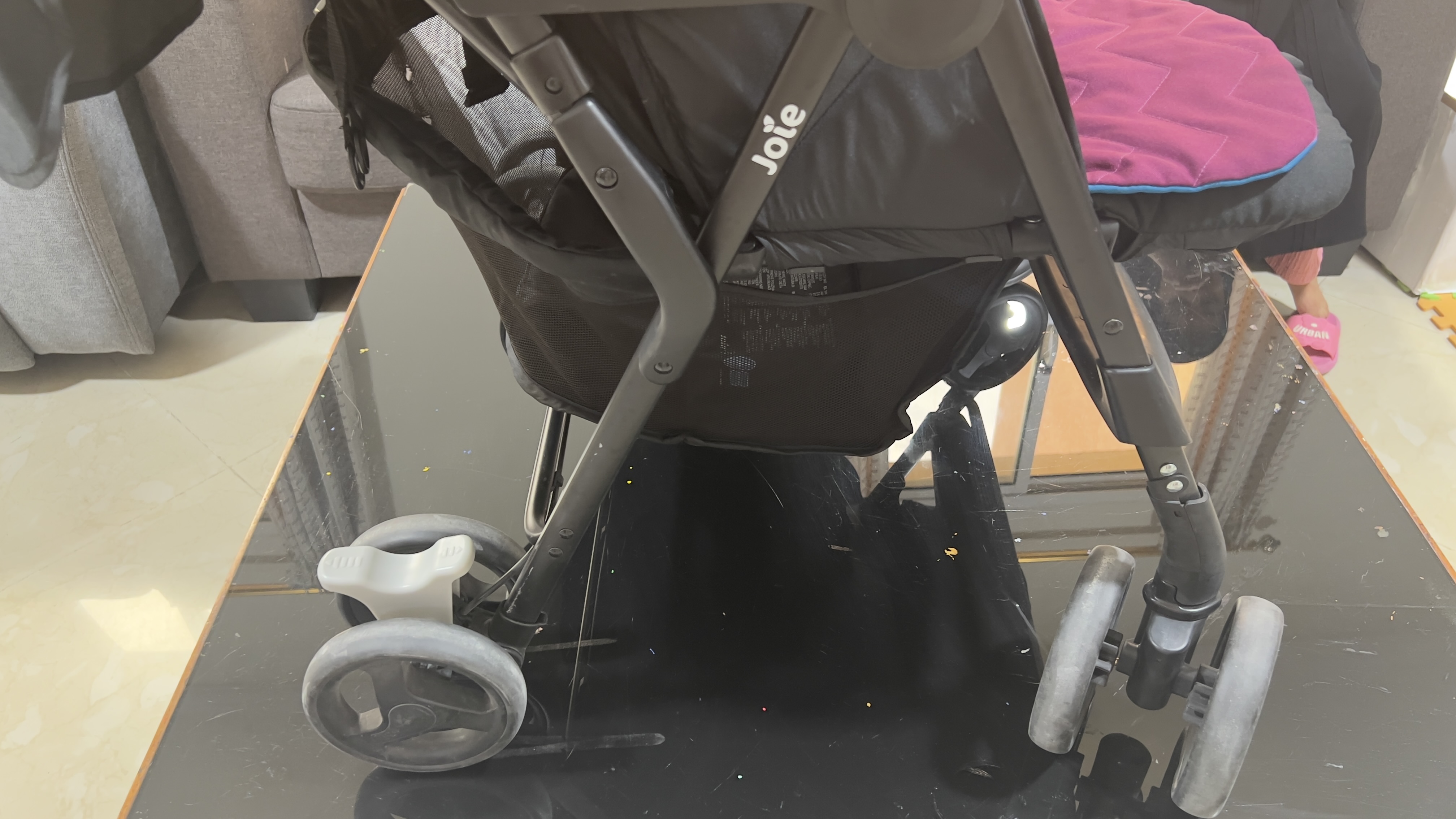 Joie Aire Twin Double Stroller – Pink & Black | Good Condition - Image 7