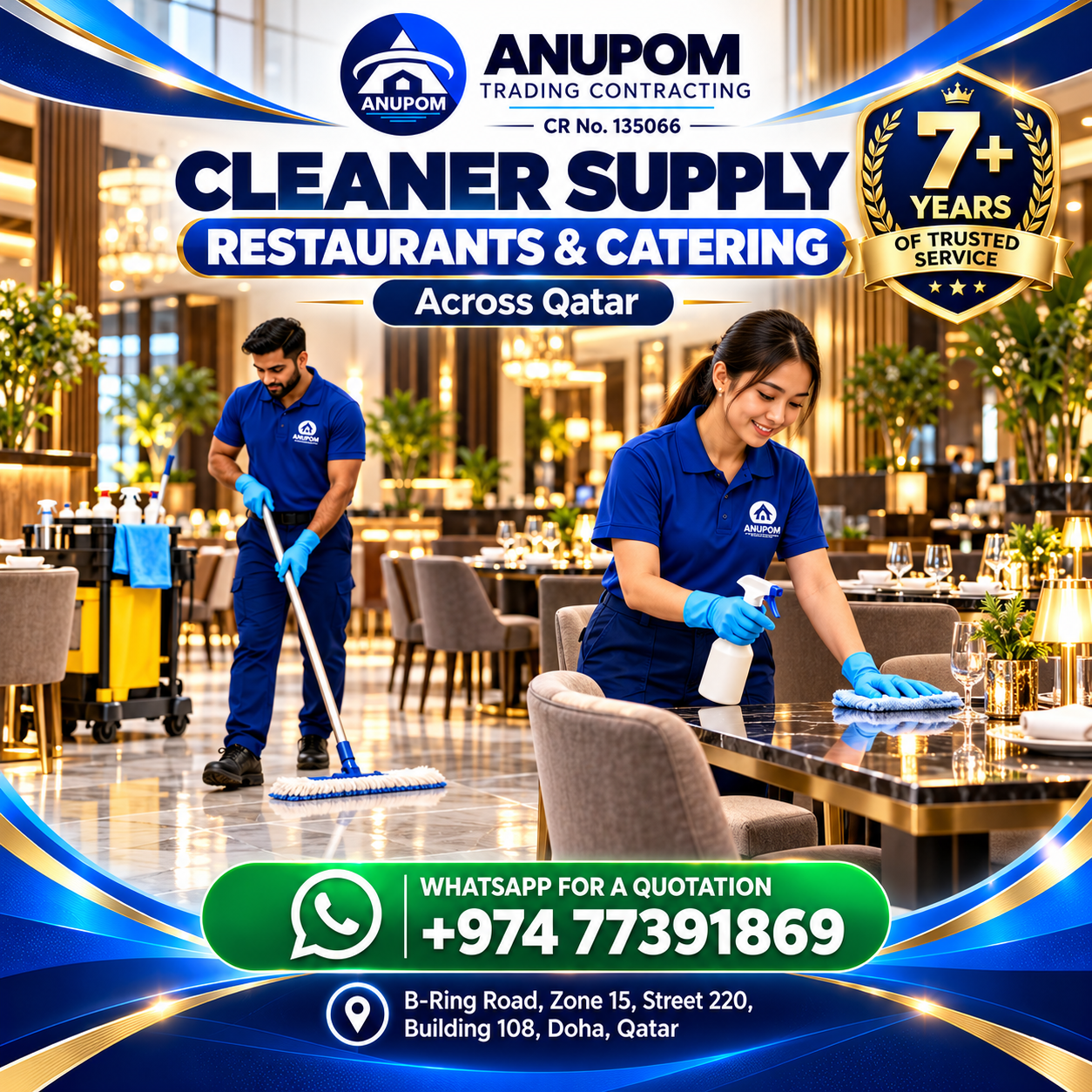 Cleaner Supply Across Qatar | 7+ Years of Trusted Service - Cleaning & Hospitality